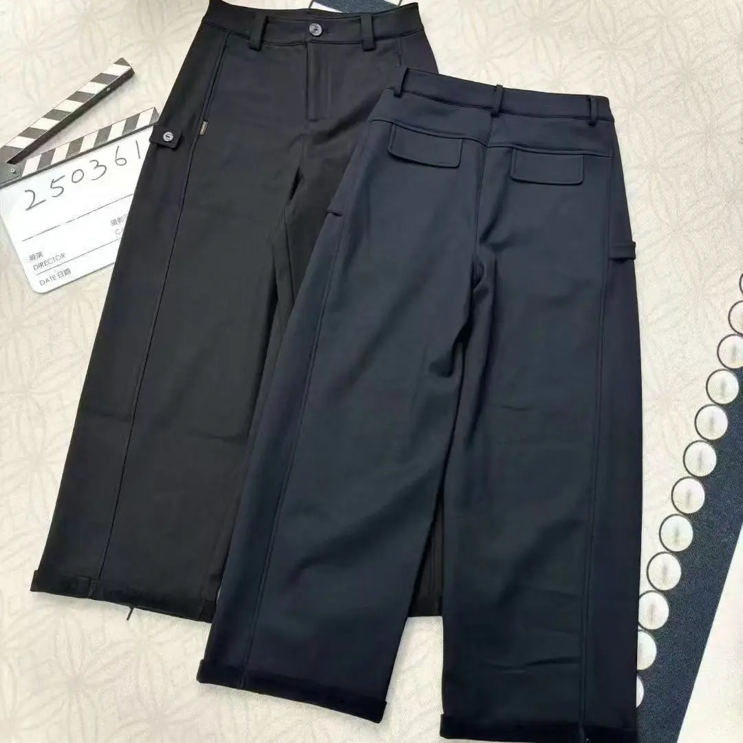 菲玛掂【品品服饰精选】250361秋冬新款时尚百搭显瘦加绒休闲直筒裤