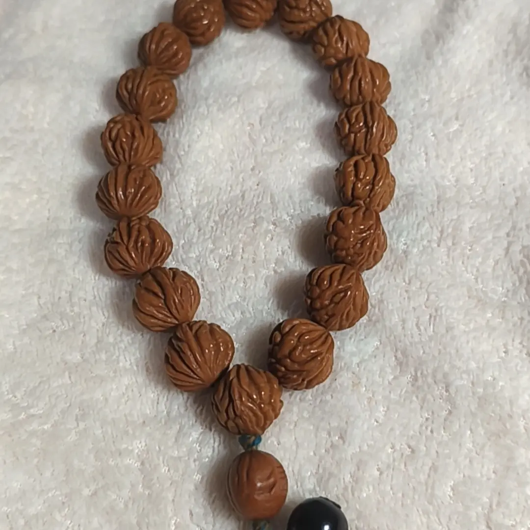 秦岭野生龙纹桃核手串手持高油高密精品文玩