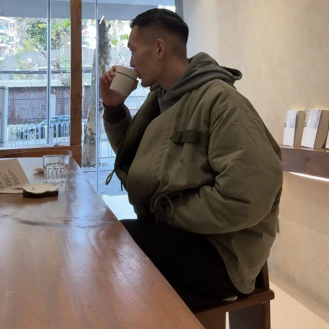 双面绗缝棉服工装棉衣葫芦夹克日系复古军事