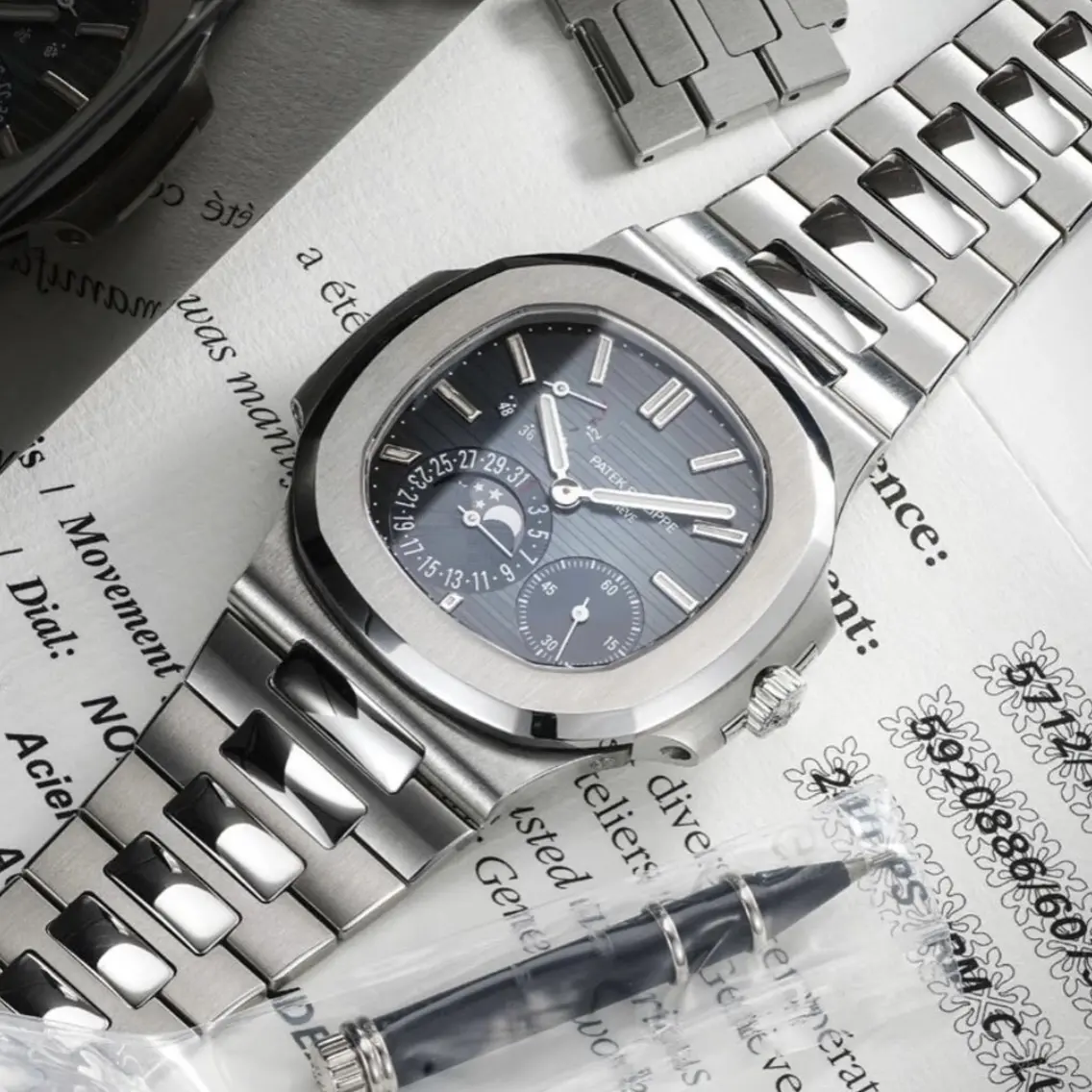 99新 Patek Philippe/百达翡丽 5712A蓝钢，19年全套全长 