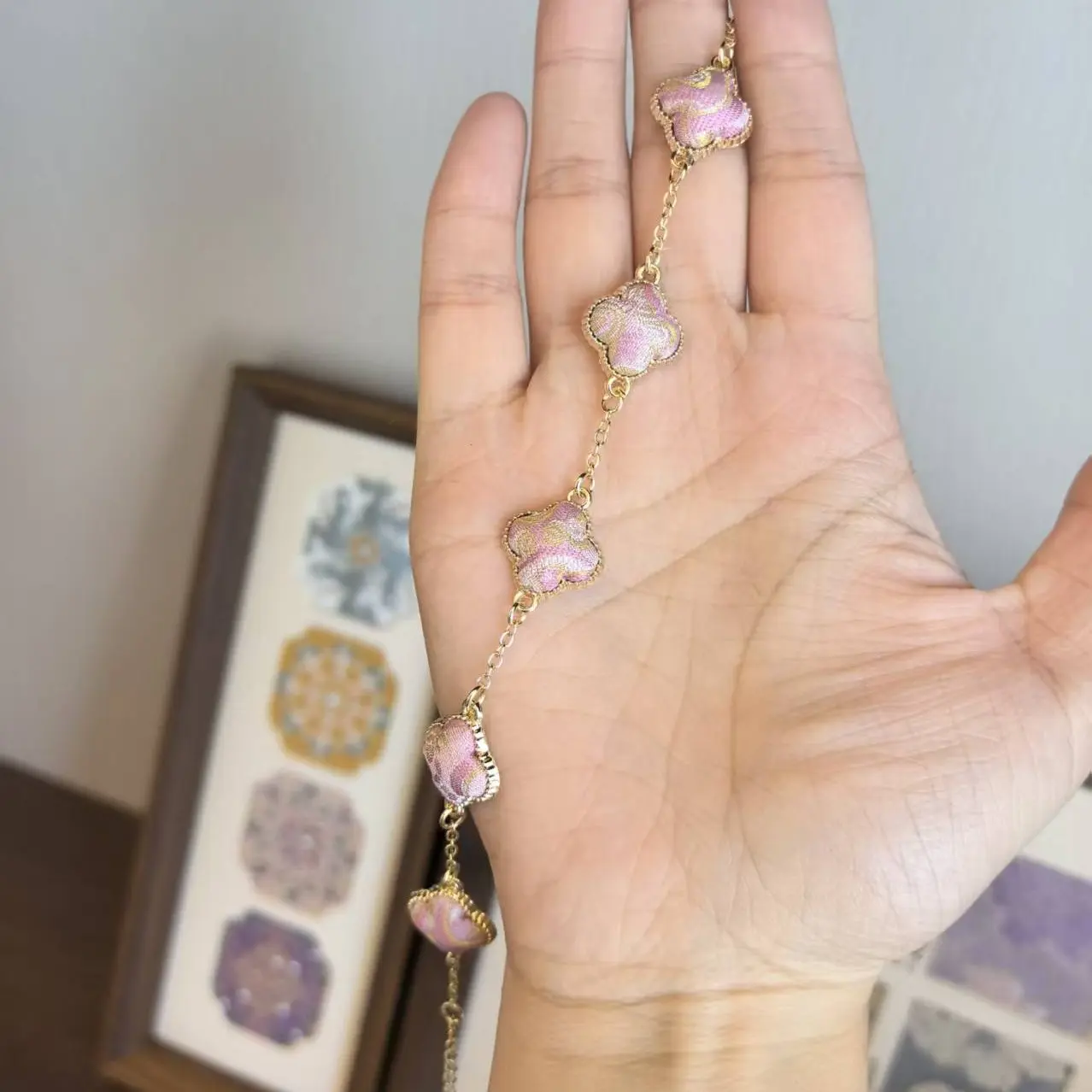 合金布艺手链 真丝宋锦手链多色单品