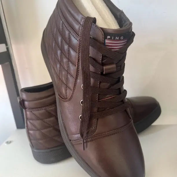 黑色耐磨磨砂皮休闲皮鞋皮鞋拉链复古港风高跟男士