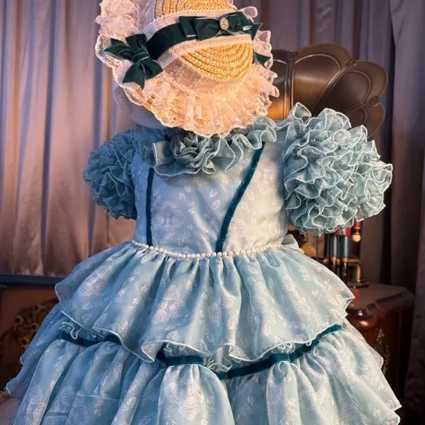 高定女童公主复古裙