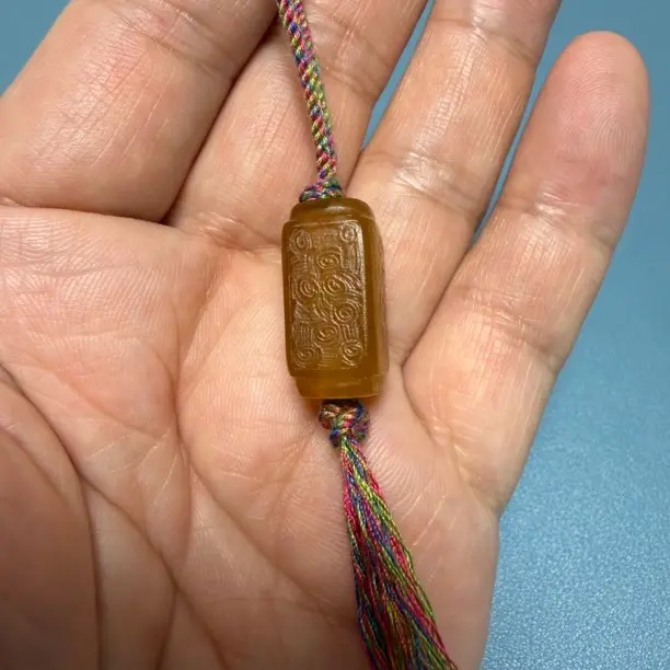 岫玉良渚文化玉琮挂坠