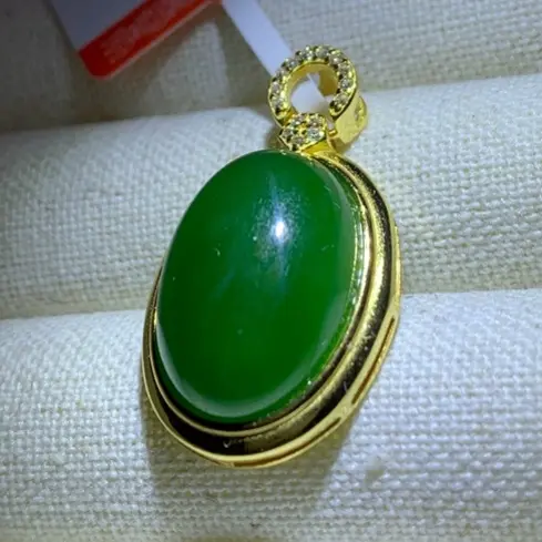 【六六和田玉】天然碧玉吊坠：A235