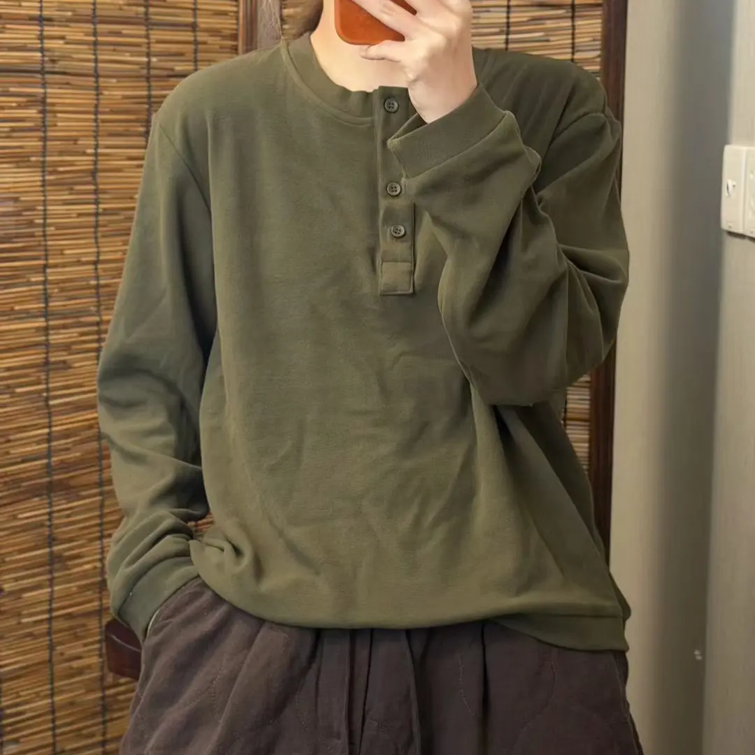 冬季加绒长袖T恤女纯色百搭显瘦圆领打底衫上衣（胸围128长62）9697