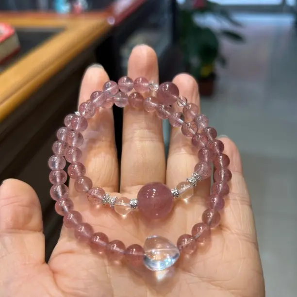 手链 天然草莓原创小众设计手串