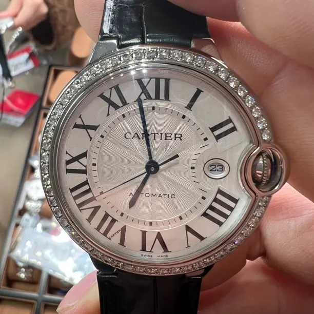 99新 Cartier/卡地亚 蓝气球男士自动机械表42mm后钻时尚男款表