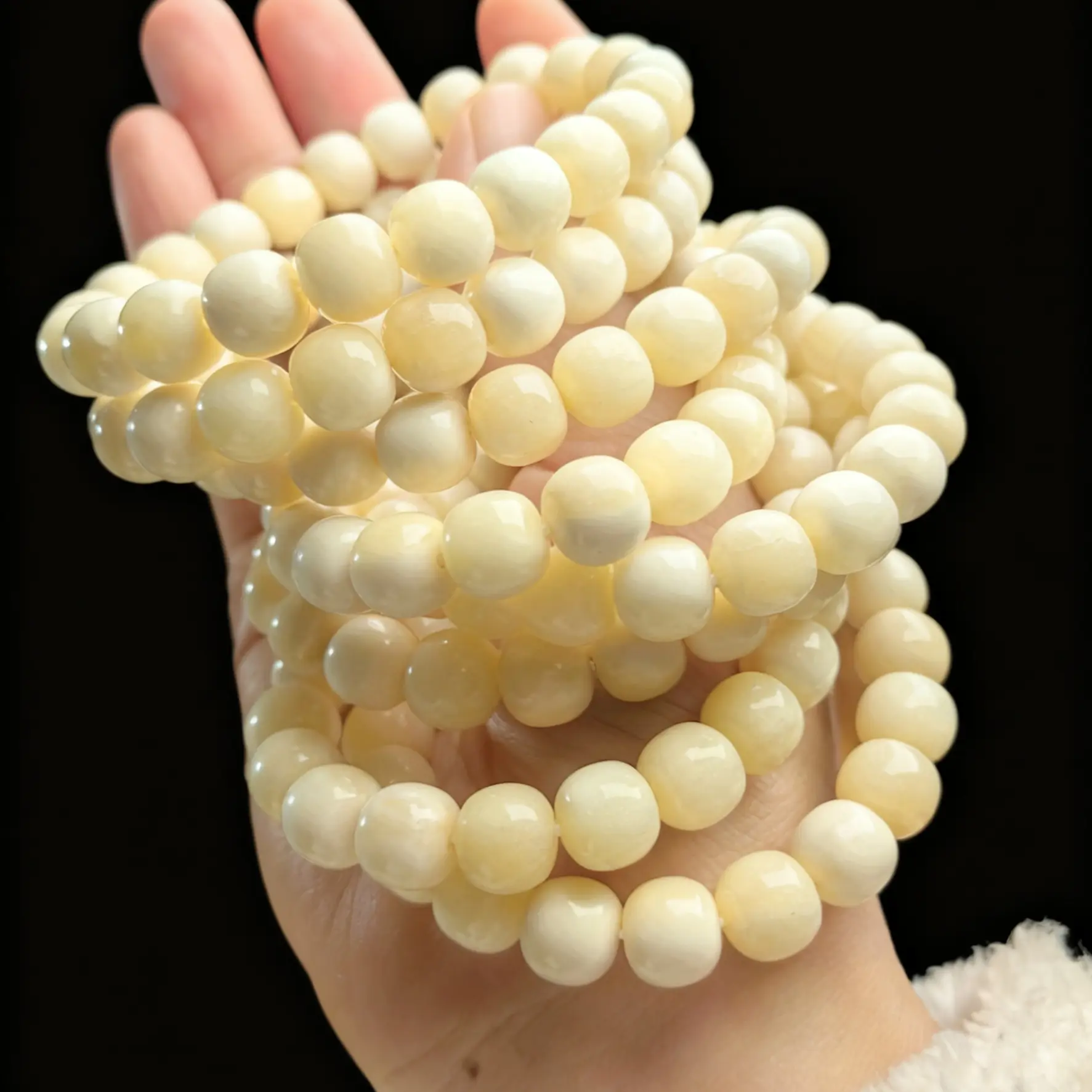 牦牛骨老型珠，10-9尺寸