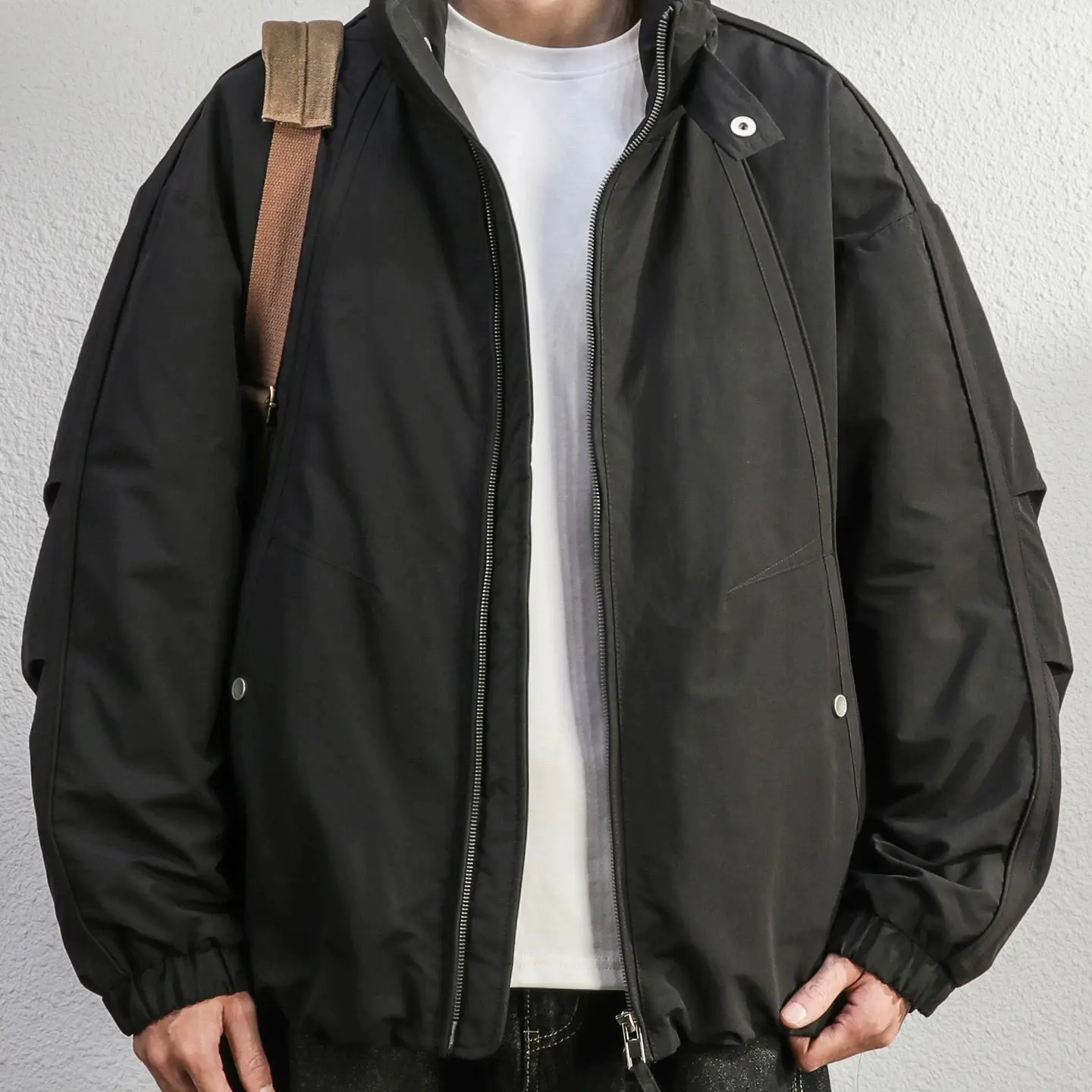 男士冬季立领双面穿鸭绒时尚保暖羽绒服