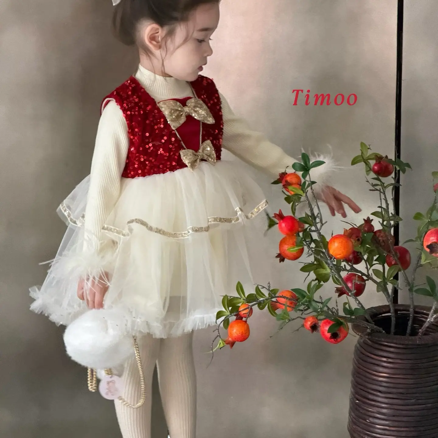 【36—69】扣号专属女童秋冬季公主裙加绒连衣裙