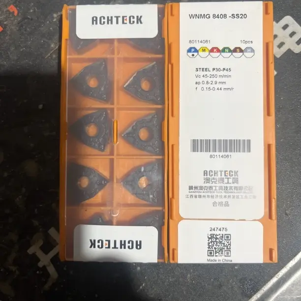 数控刀片WNMG080408用于钢件断续加工三角形车刀粒