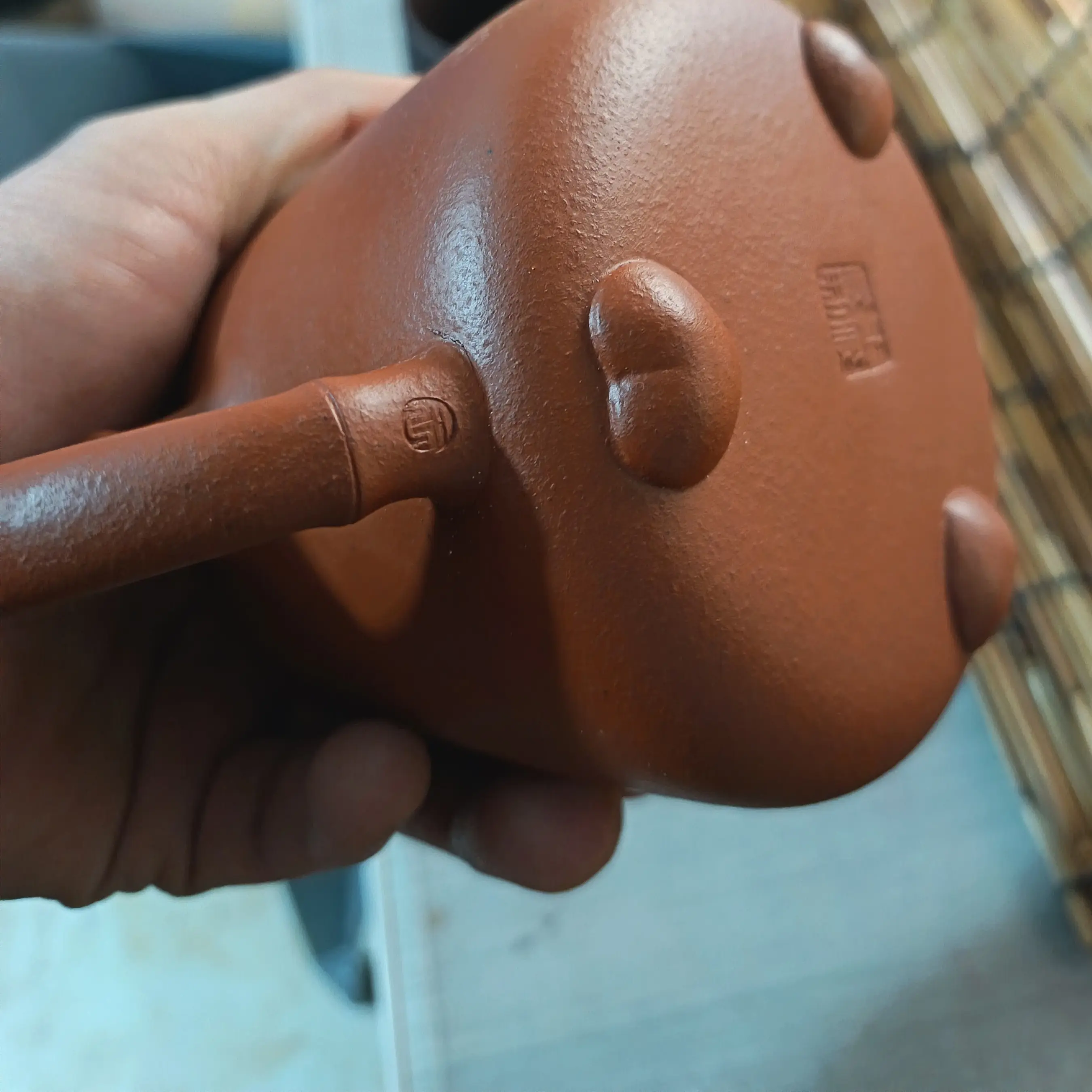 宜兴原矿小红泥石瓢紫砂盖杯家用办公泡茶利器大容量