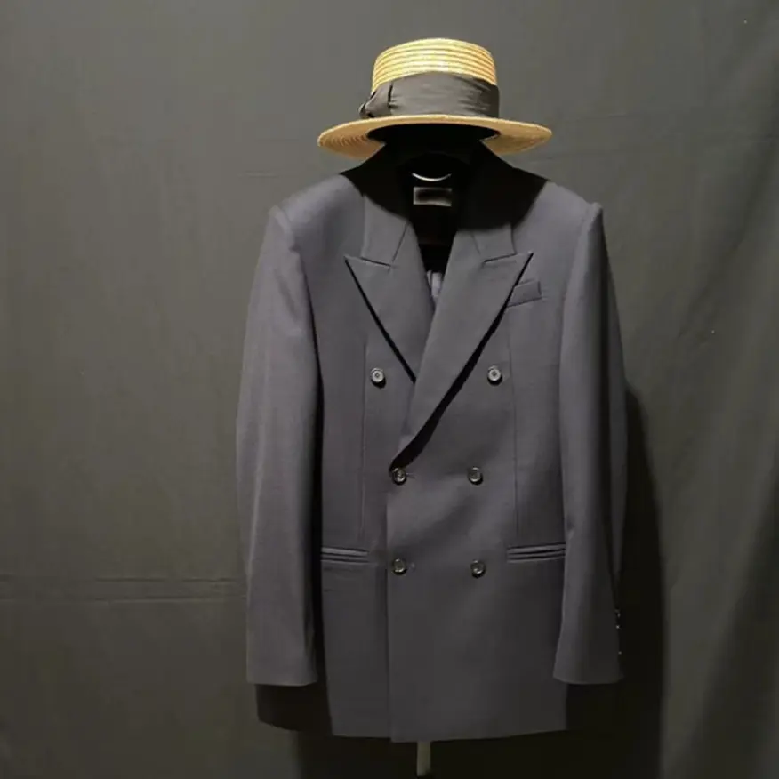 高级感奢古冷感调性时尚西服Vintage垫肩复古色设计师气质休闲
