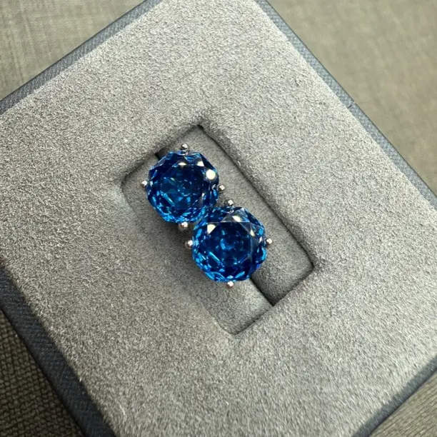 米纳斯吉拉斯州托帕石玫瑰切蓝色妖姬魔鬼蓝