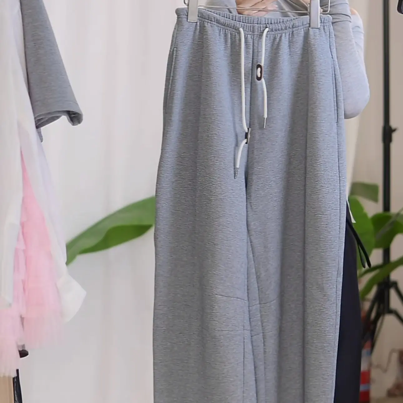 1cothen慵懒风休闲宽松阔腿卫裤