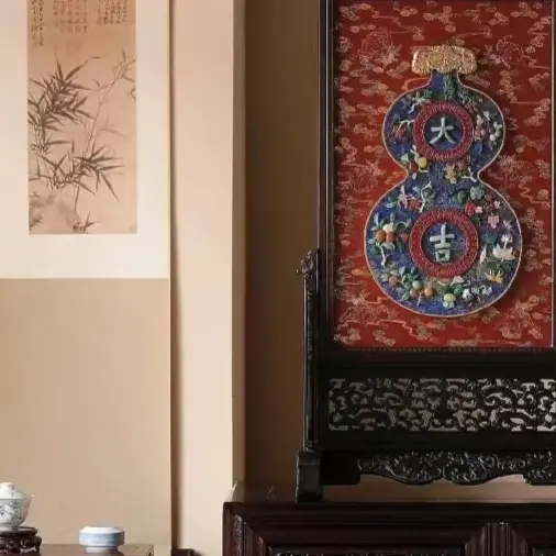 中式风格福禄双全立体实物葫芦装饰画适用于多场景(专用链接)