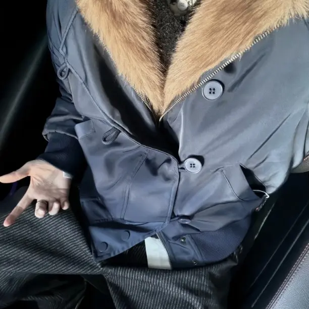 美式复古冬季毛领加厚座山雕棉服外套男女