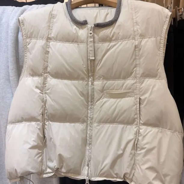 韩版宽松圆领短款白鸭绒马甲外套女冬季保暖坎肩