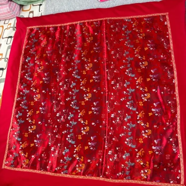 百子图纯手工婚庆婴儿抱被高档舒适