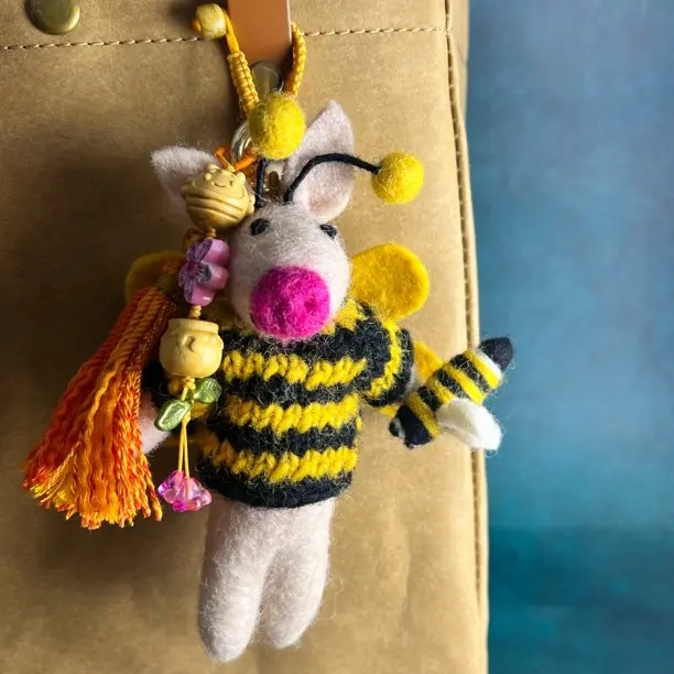 MX羊毛毡纯手工原创可爱动物包包挂件钥匙扣
