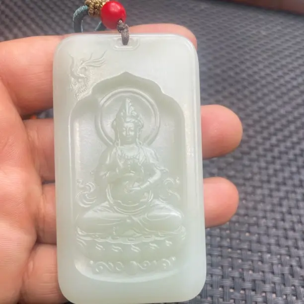 守护神十二生肖八大守护观音佛玉佩未镶嵌颈饰男士
