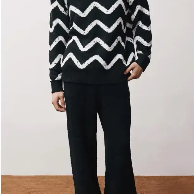 半边绒睡衣套装、默认微瑕、不来回