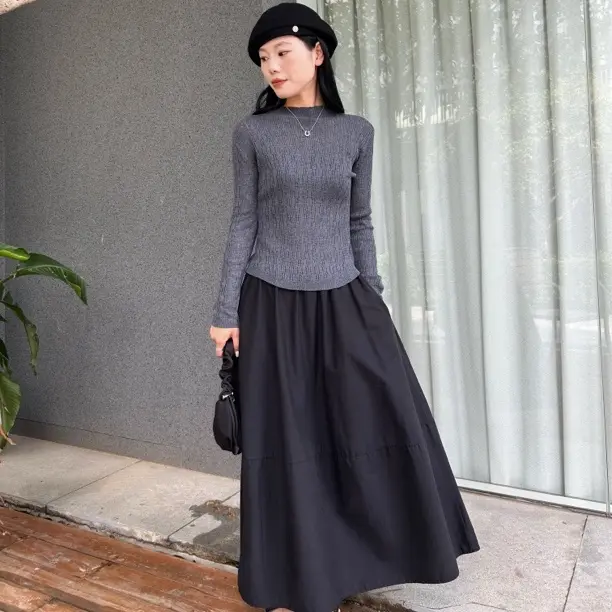 9987秋冬新款洋气修身半高领打底针织衫女内搭