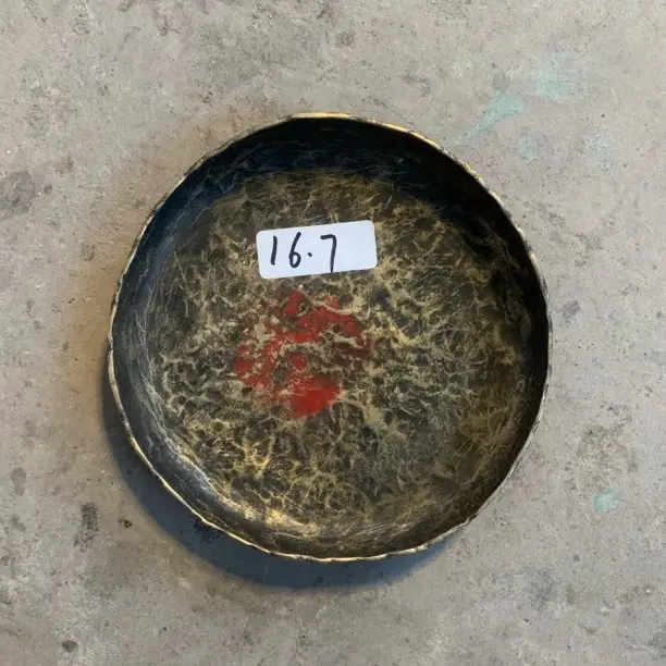 16.7公分纯手工一代老式铜马锣