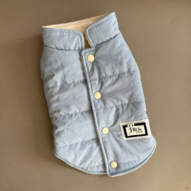 秋冬加绒灯笼棉宠物马甲狗狗保暖背心适合泰迪比熊等