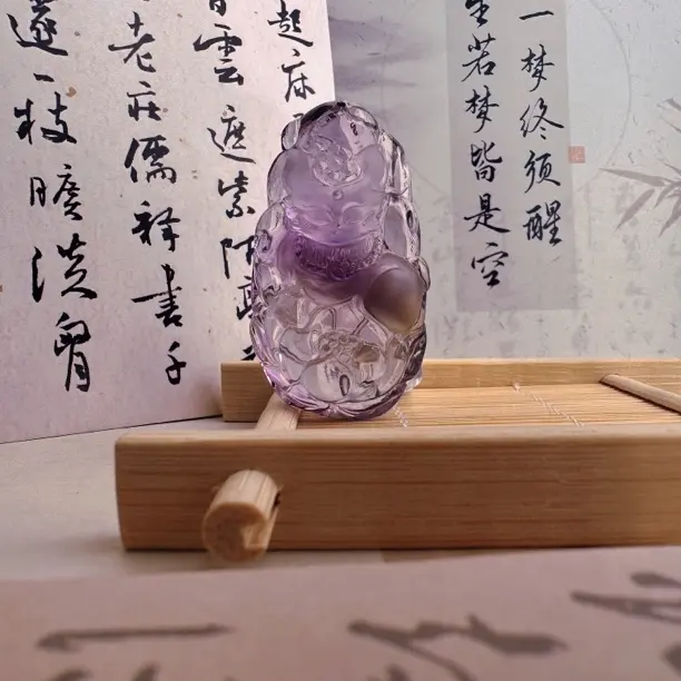 非金属仿水晶吊坠 【如意堂奶奶设计】（持家有道）九尾古月吊坠