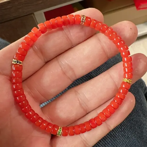 冰红圆珠手串女款