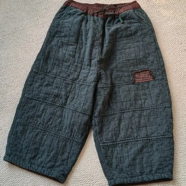 加棉小方格压线棉长裤适合90-160斤人群