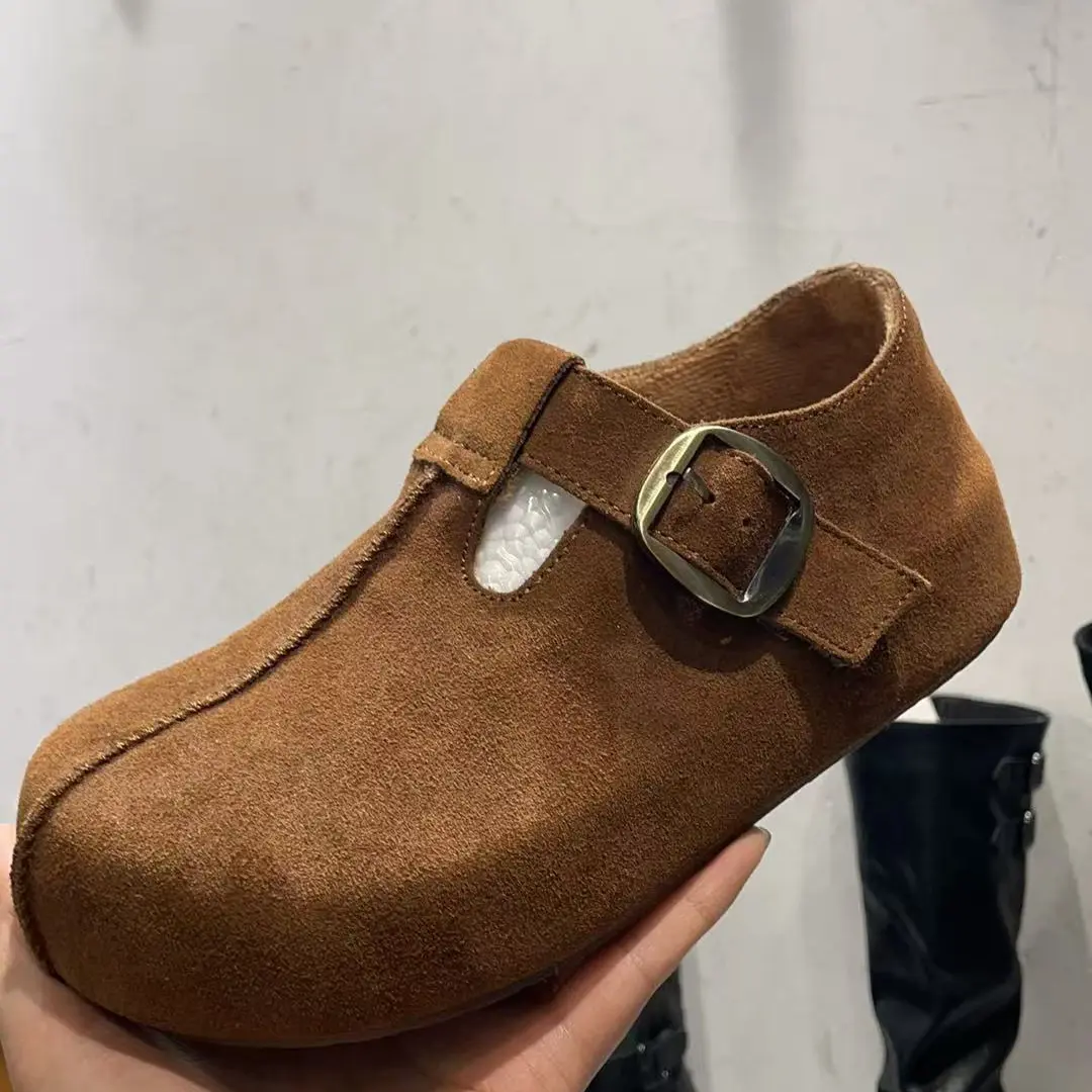 秋季新款真皮内增高魔术贴勃肯休闲女鞋舒适百搭105-09