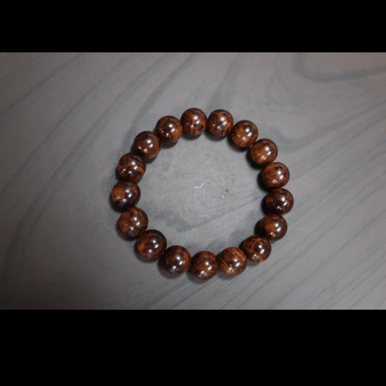 12mm×18海南黄花梨芝麻虎皮纹文玩手串（同料多样性发一）