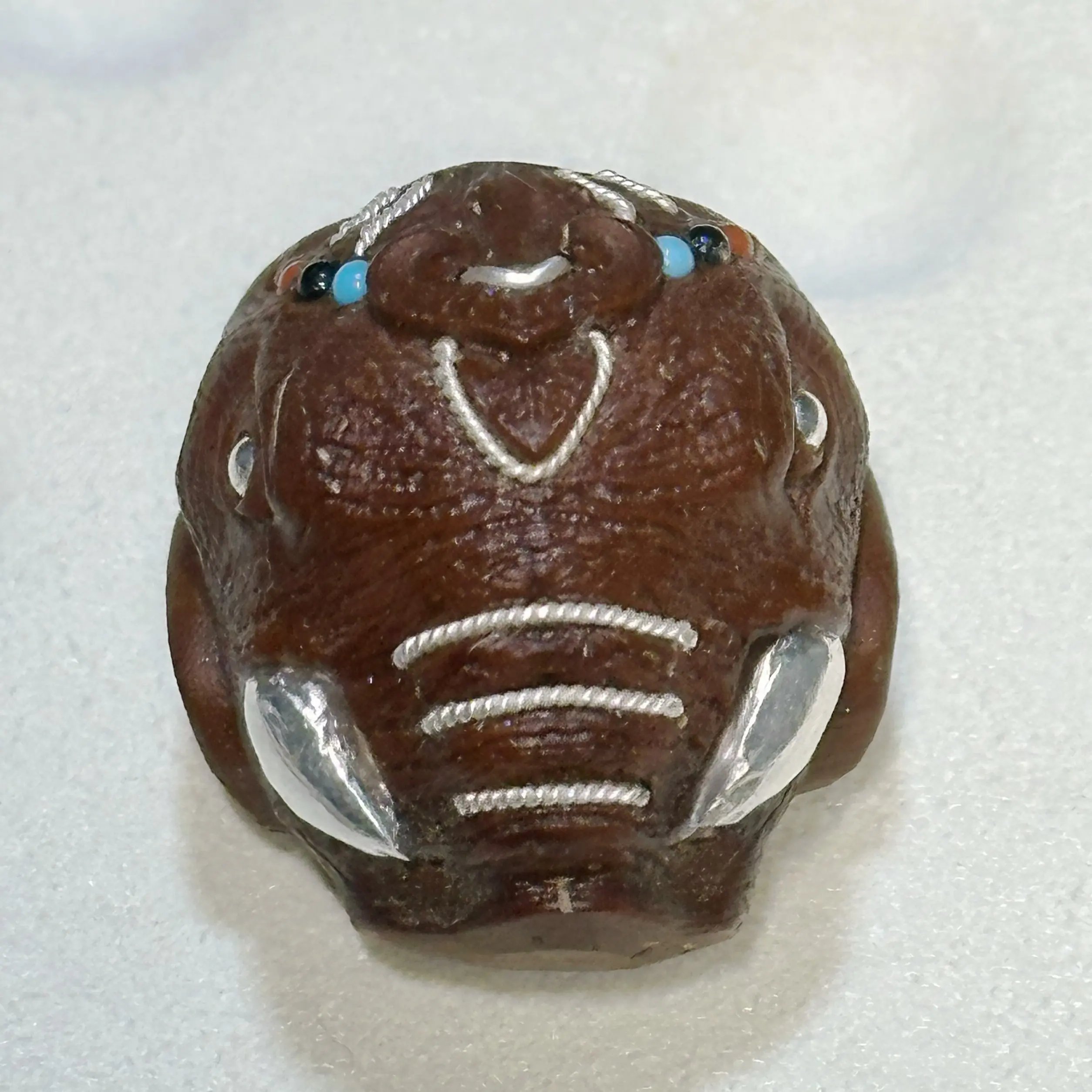 紫金鼠 | 雕刻象神 | 精工镶嵌 | 三通单籽配饰