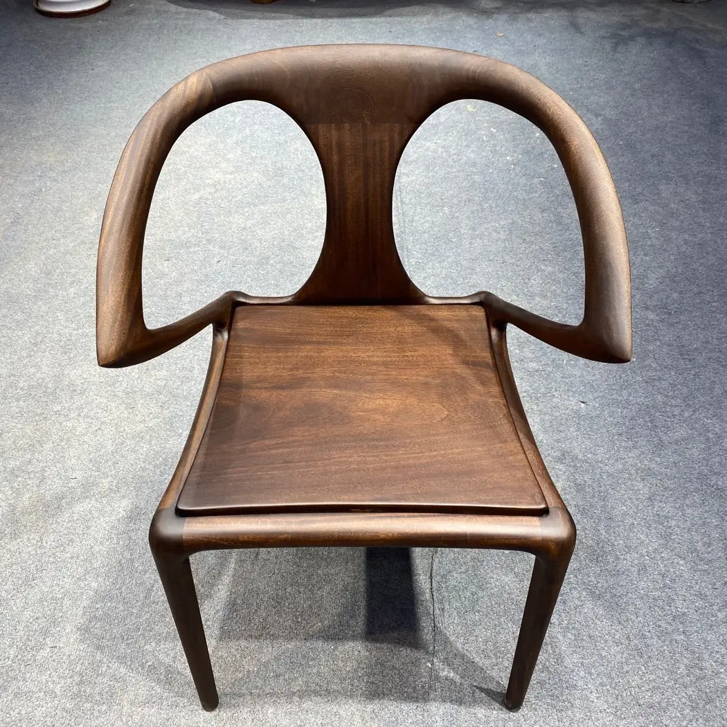 新中式实木剑椅靠背扶手椅榫卯构造轻奢风家用客厅书桌椅简约