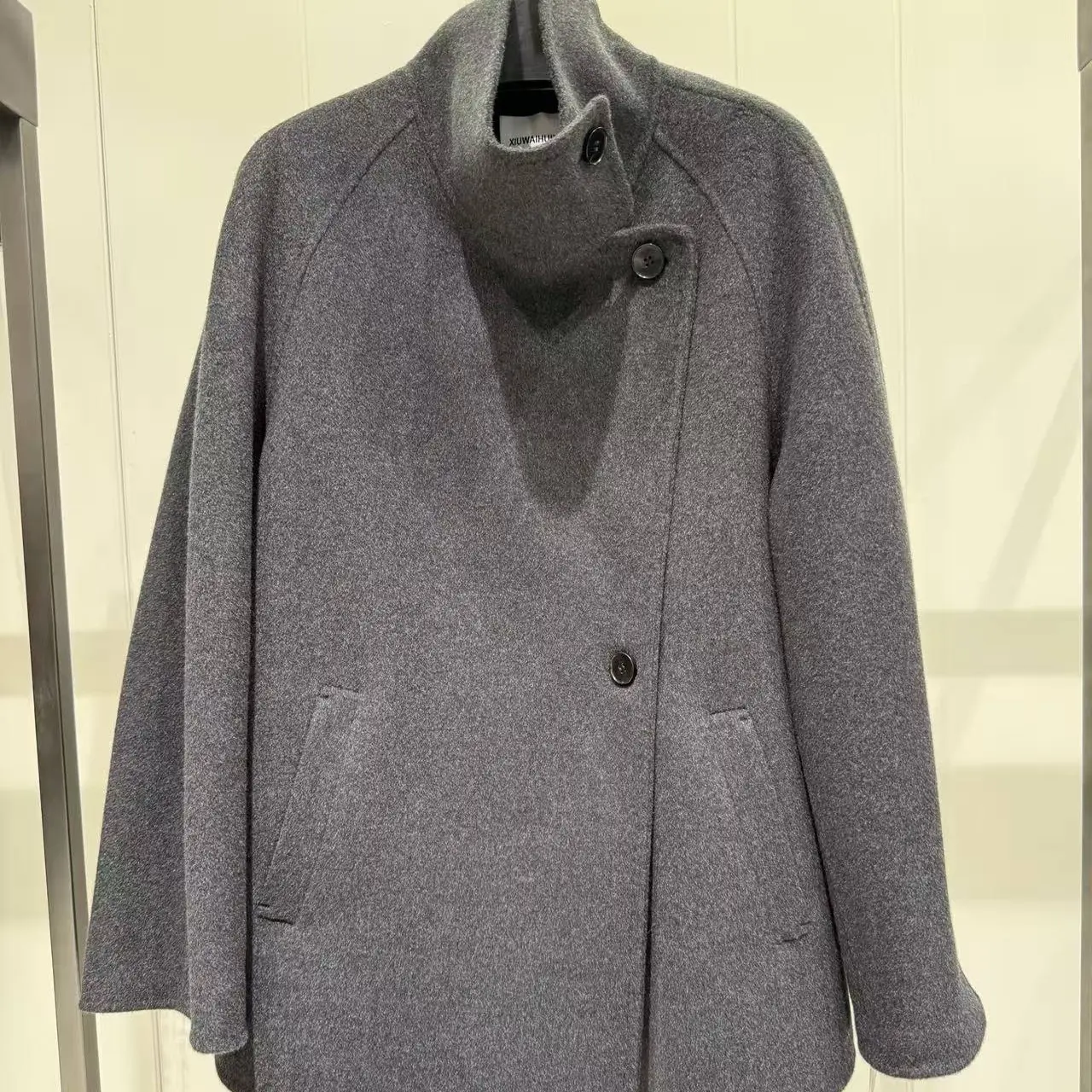 秋冬新款双面短款百搭羊绒大衣