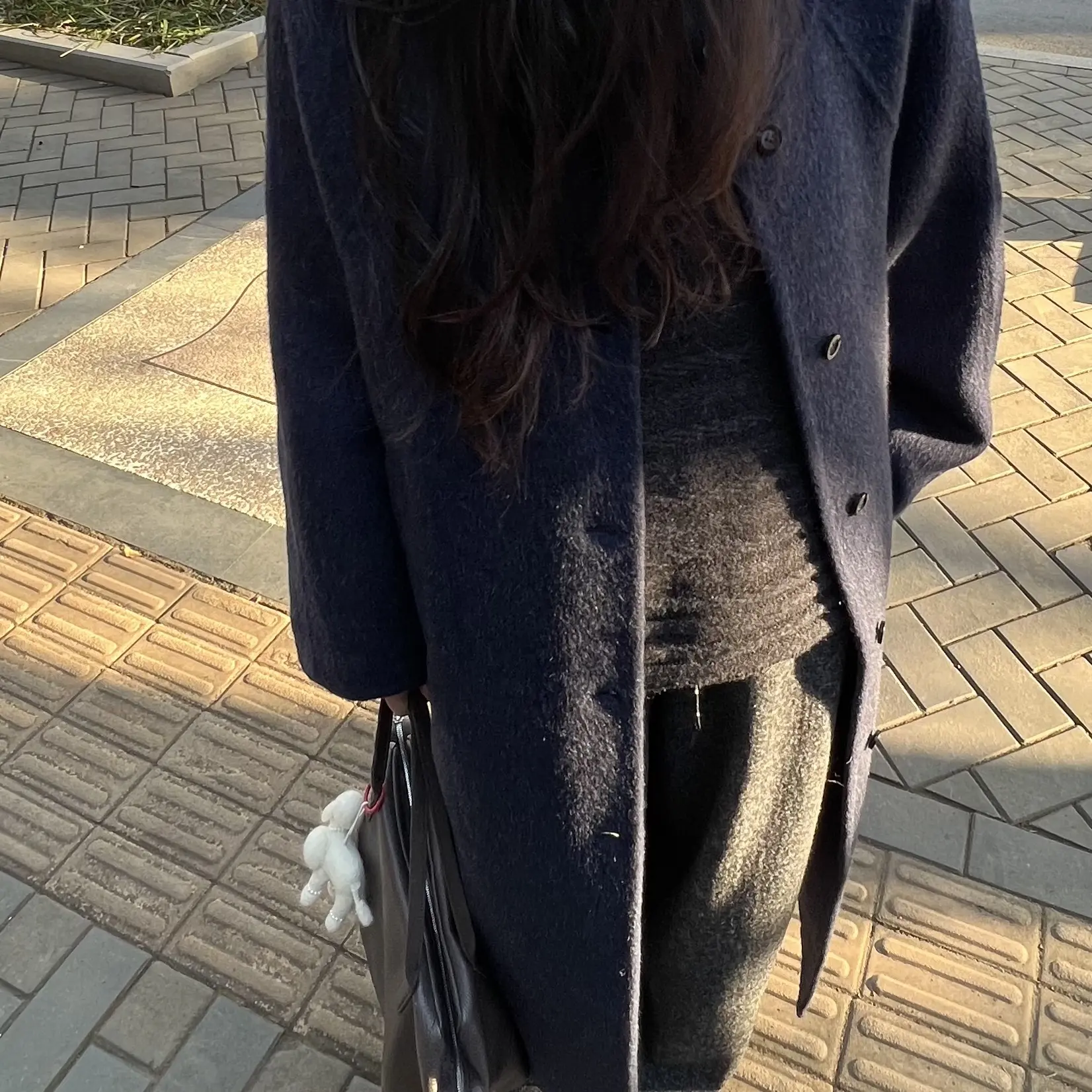 秋冬新款韩系宽松长款双面女大衣高级感气质百搭