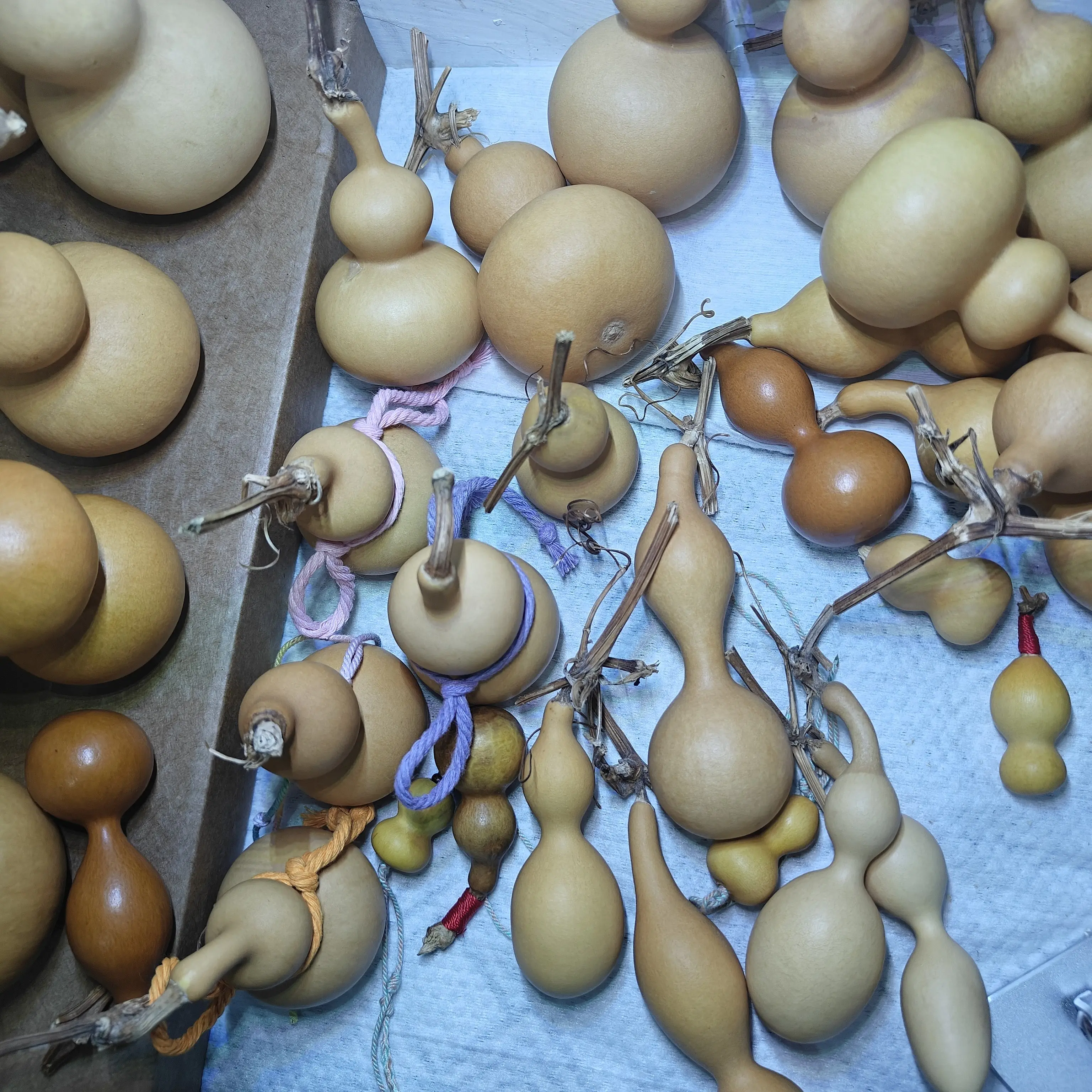 天然带龙头小葫芦文玩手捻手把件摆件