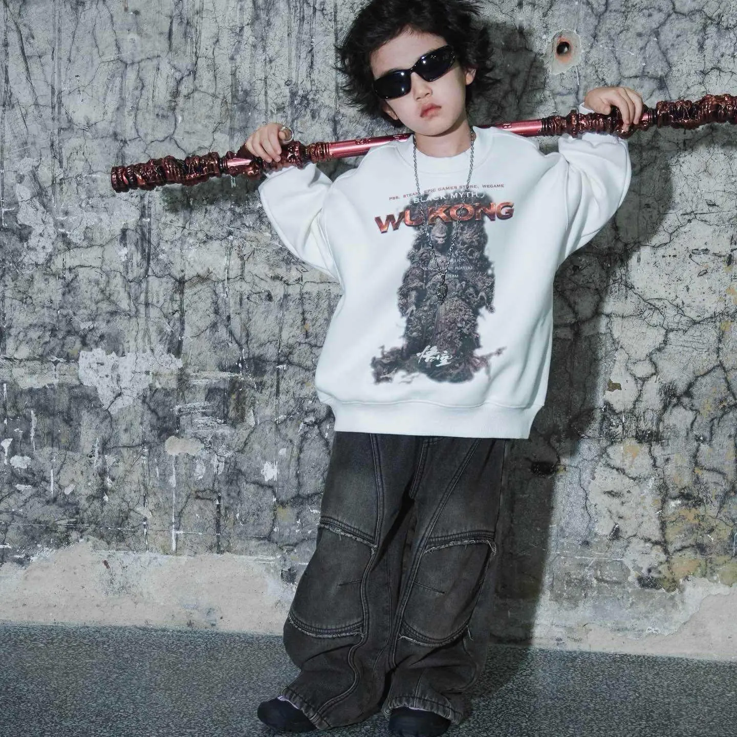 男童秋冬款加绒长袖卫衣3717中大童圆领上衣装男孩冬季潮款潮童韩