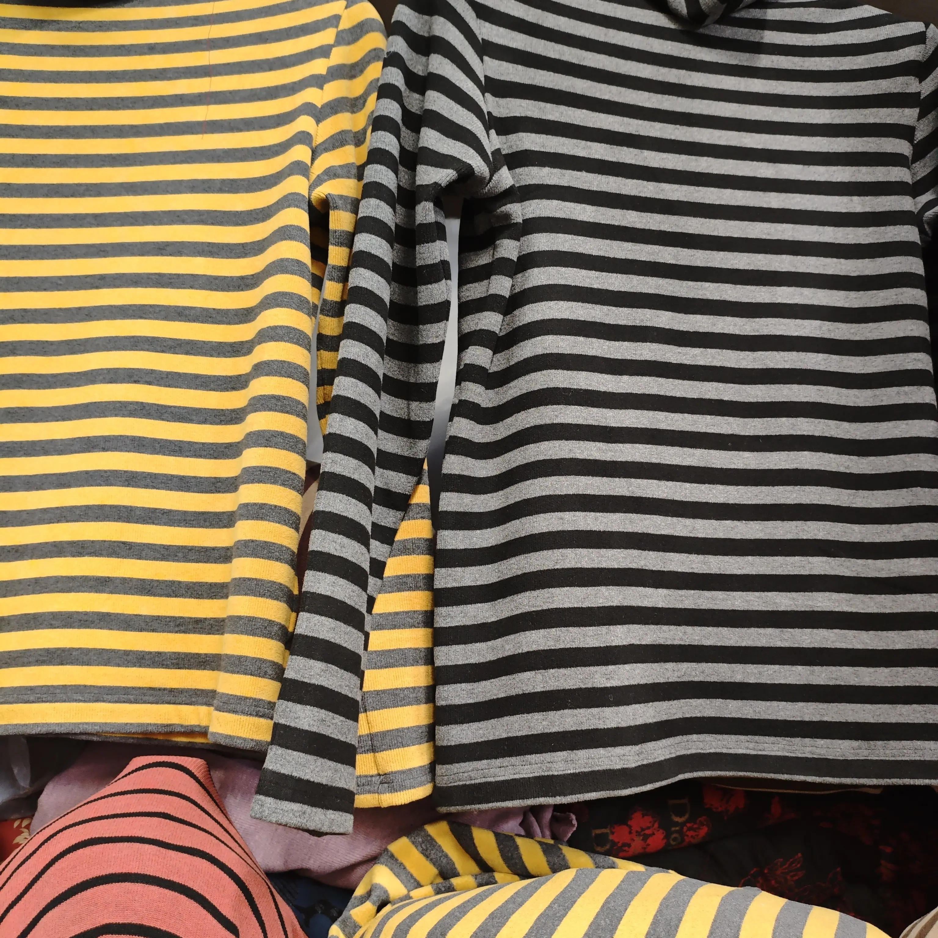 醋酸山羊绒，秋冬新款高领条纹长袖修身显瘦百搭洋气堆堆领女款