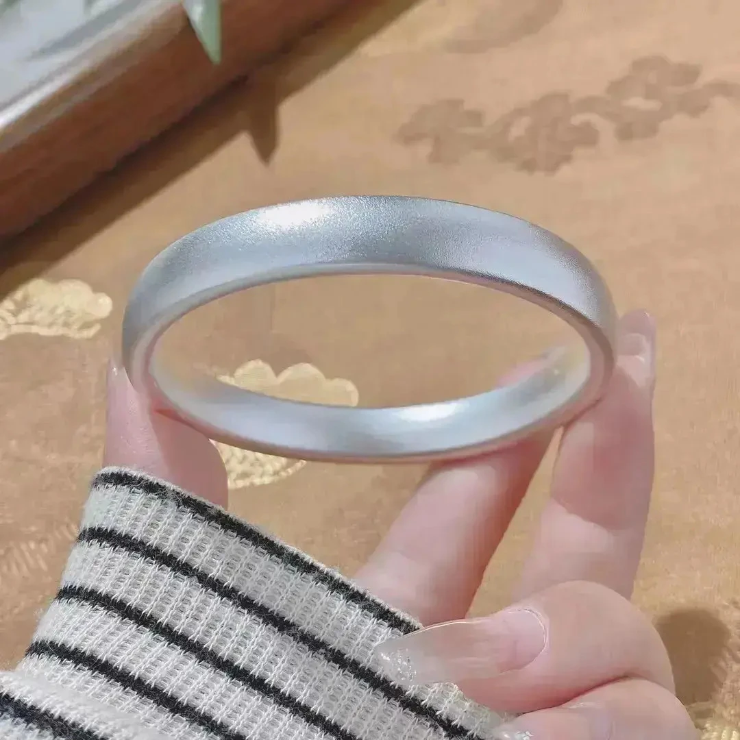 【限购】磨砂素圈轮胎镯复古网红简约气质时尚小众百搭B834