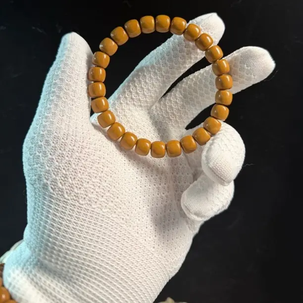 《菩念出品》【玻璃道珠老型】9+mm全品猴头手串（可备注油炸）