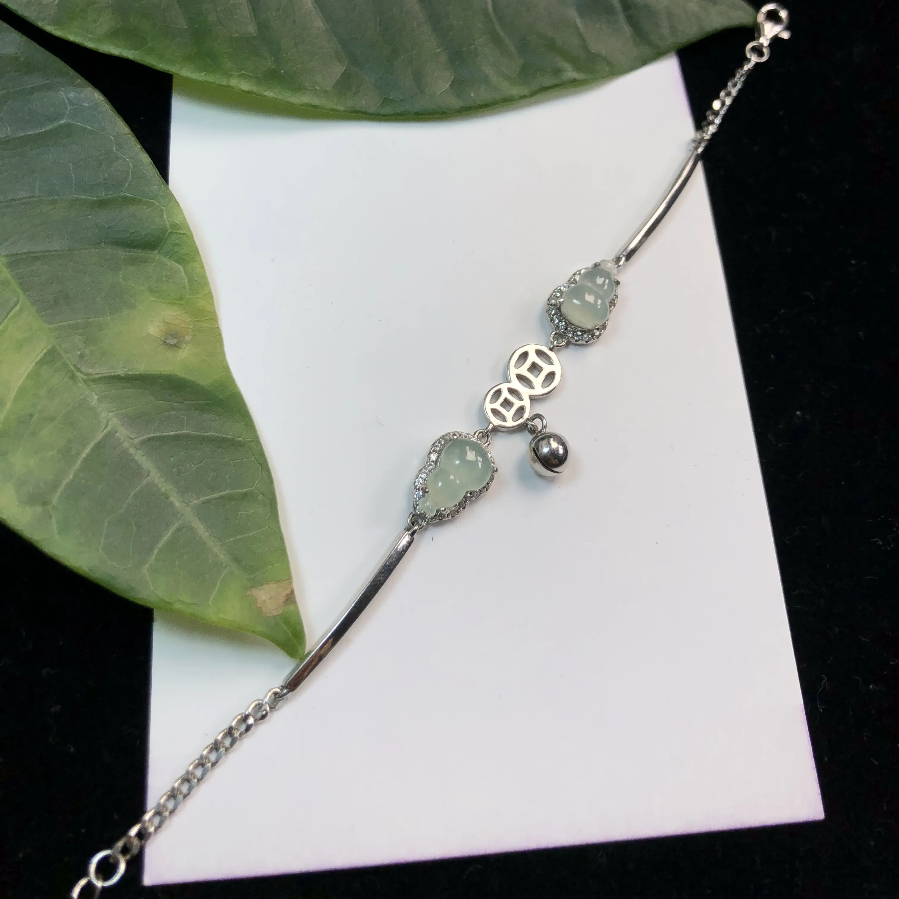 925银天然翡翠葫芦手链精致百搭气质轻奢