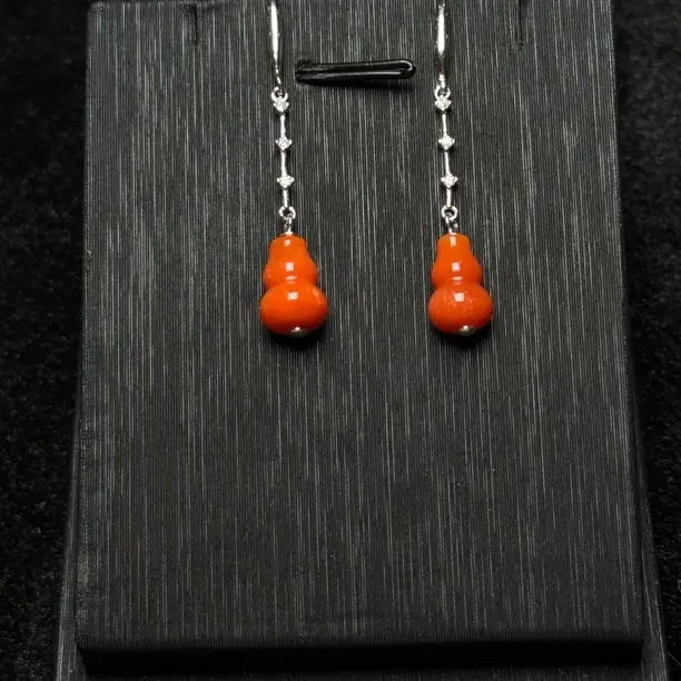 祥盈顺原创南红福禄耳坠【多样性发货其中一对】