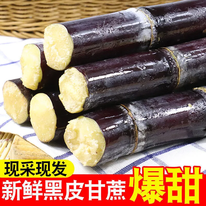 新鲜中段广西黑皮水果5/9斤甘蔗现砍应季脆甜多汁薄皮鲜脆清甜