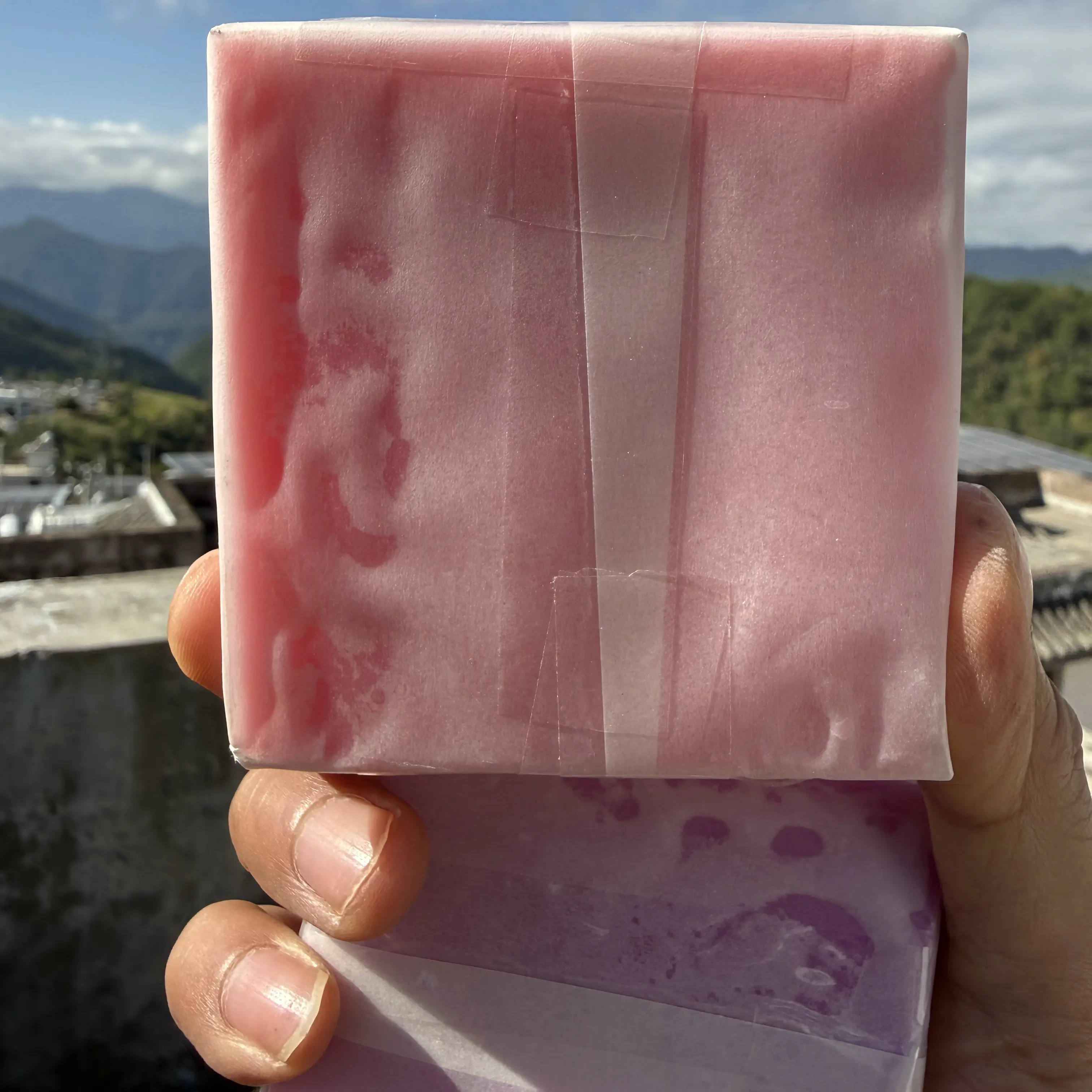 天然薰衣草手工皂泡沫绵密可洗手洁面沐浴