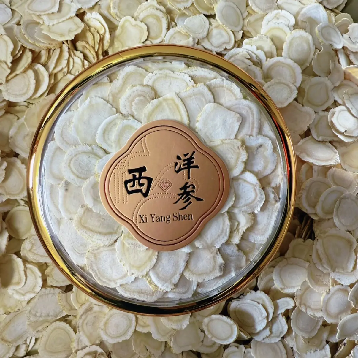 长白山西洋参片大片厚切参味浓郁可泡水炖汤滋补