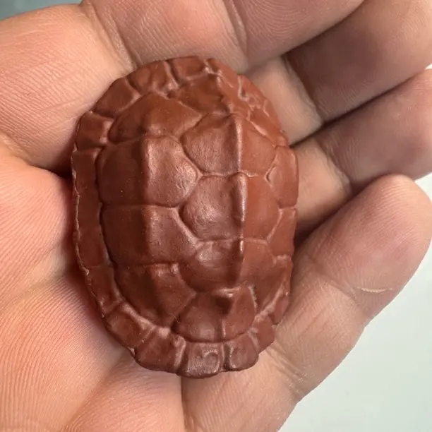 紫砂福寿龟甲茶宠原矿紫砂茶宠富甲天下原矿紫泥手工精制手把件